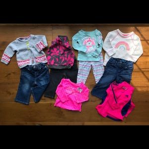 Toddler baby Girls clothes lot 23 pcs 12 mo Fall